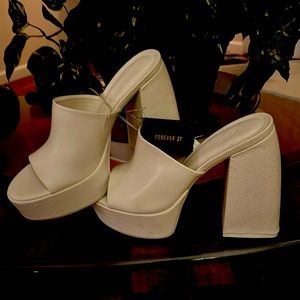 Platforms are in! brand new forever, 21 wedge, platform heels go with anything!